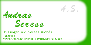 andras seress business card